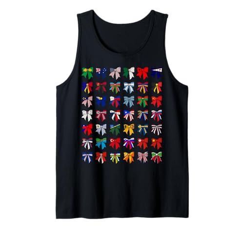Flaggen der Welt Internationale Länderflaggen Mädchen Kokette Tank Top Flaggen der Welt Internationale Länderflaggen Mädchen Kokette Tank Top von Womens Coquette Bow Country Flag Gifts