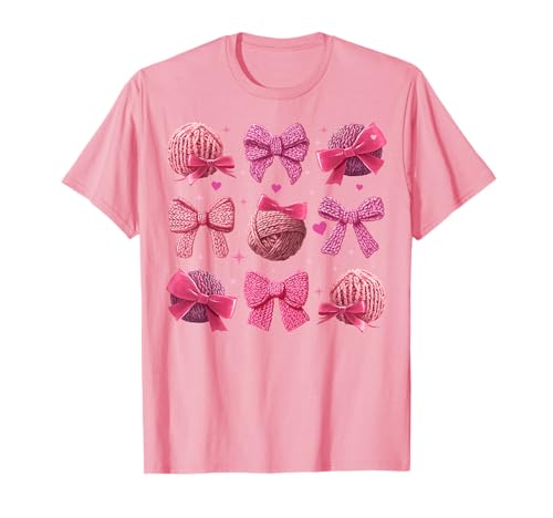 Häkeln Häkeln Stricken Mama Mädchen Kokette Schleife T-Shirt Häkeln Häkeln Stricken Mama Mädchen Kokette Schleife T-Shirt von Womens Coquette Bow Crocheting Crocheter Gifts