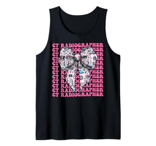 Katzenradiologe CT Tech Radiology Road Tech Mädchen-Kroketten-Bogen Tank Top von Womens Coquette Bow Ct Radiographer CT Tech Gifts