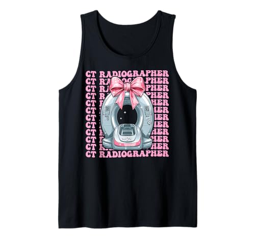 Katzenradiologe CT Tech Radiology Road Tech Mädchen-Kroketten-Bogen Tank Top von Womens Coquette Bow Ct Radiographer CT Tech Gifts