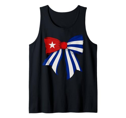 Kuba Kubanischer Stolz Flagge Mädchen Kokette Schleife Band Tank Top Kuba Kubanischer Stolz Flagge Mädchen Kokette Schleife Band Tank Top von Womens Coquette Bow Cuba Heritage Flag Gifts