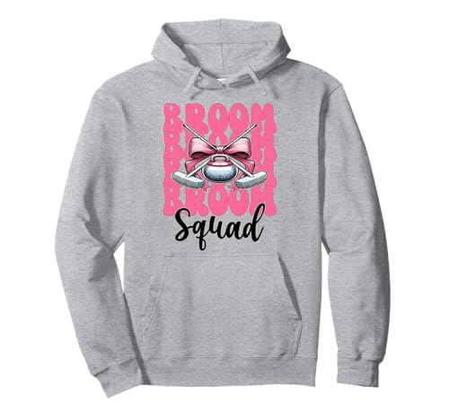 Broom Squad Curling Stone, Spielerin, für Mädchen, Mama, Kokettenbogen Pullover Hoodie von Womens Coquette Bow Curling Stone Player Gifts