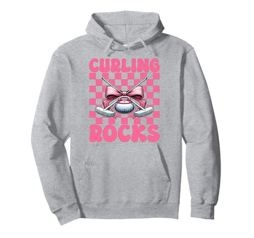 Curling Rocks Stone Player Kokettenbogen für Mädchen, Mama Pullover Hoodie von Womens Coquette Bow Curling Stone Player Gifts