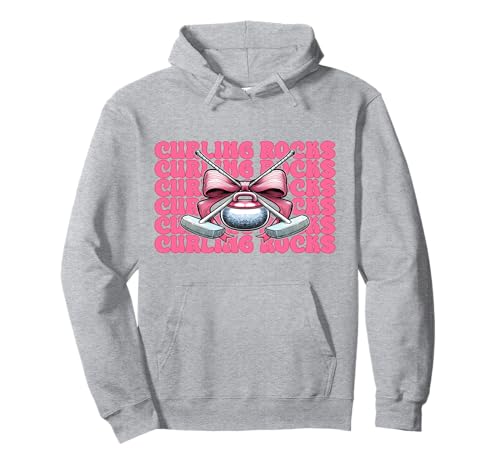 Curling Rocks Stone Player Kokettenbogen für Mädchen, Mama Pullover Hoodie von Womens Coquette Bow Curling Stone Player Gifts