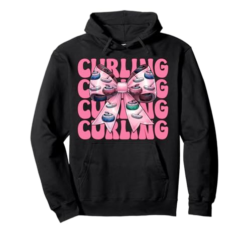 Curling Stone Player Kokettenbogen für Mädchen, Mama Pullover Hoodie von Womens Coquette Bow Curling Stone Player Gifts