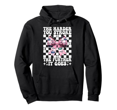 Je härter du streichelst, desto weiter geht es Curling Stone Girl Pullover Hoodie von Womens Coquette Bow Curling Stone Player Gifts