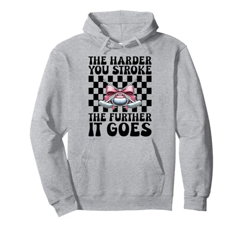 Je härter du streichelst, desto weiter geht es Curling Stone Girl Pullover Hoodie von Womens Coquette Bow Curling Stone Player Gifts