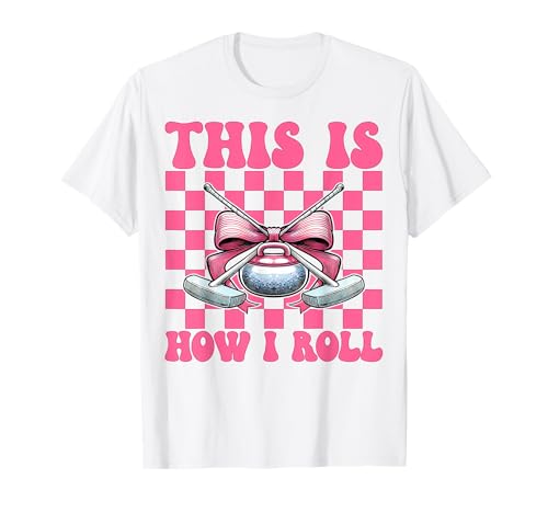 Lockenstein Spieler Mädchen Mama Kokette T-Shirt von Womens Coquette Bow Curling Stone Player Gifts