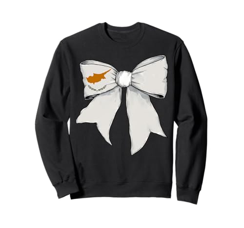 Schleifenband mit Zypern-Flagge für Mädchen Sweatshirt Schleifenband mit Zypern-Flagge für Mädchen Sweatshirt von Womens Coquette Bow Cyprus Heritage Flag Gifts