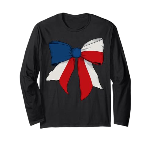 Schleifenband mit tschechischer Flagge für Mädchen Langarmshirt Schleifenband mit tschechischer Flagge für Mädchen Langarmshirt von Womens Coquette Bow Czechia Heritage Flag Gifts
