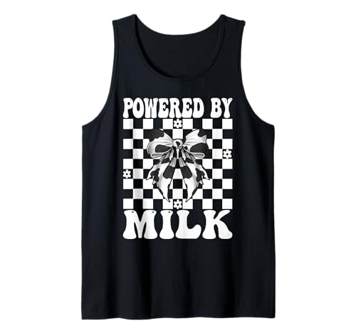 Angetrieben von Milk Dairy Farmer Cow Dairy Farming Girl Mom Tank Top von Womens Coquette Bow Dairy Farmer Cow Farming Gifts