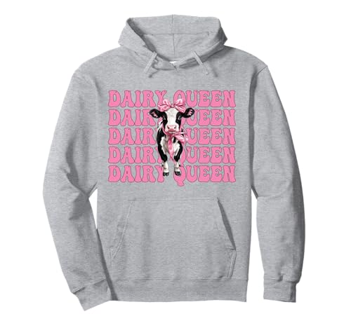 Dairy Queen Dairy Farmer Kuh Milch Landwirtschaft Mädchen Mama Kokette Pullover Hoodie von Womens Coquette Bow Dairy Farmer Cow Farming Gifts
