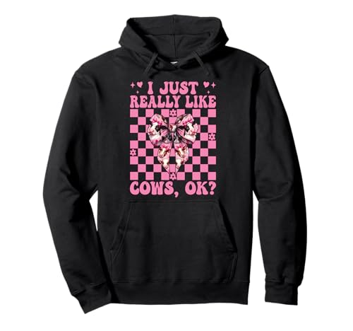 Ich mag Kühe einfach sehr, okay? Milchbauer, Kuhzüchter, Mädchen Pullover Hoodie von Womens Coquette Bow Dairy Farmer Cow Farming Gifts