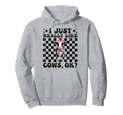 Ich mag Kühe einfach sehr, okay? Milchbauer, Kuhzüchter, Mädchen Pullover Hoodie von Womens Coquette Bow Dairy Farmer Cow Farming Gifts