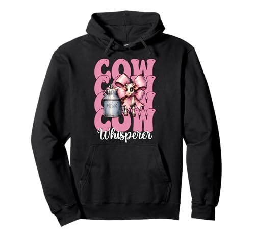 Kuhflüsterer Lustige Milchbauer Kuh Milchvieh Landwirtschaft Mädchen Mama Pullover Hoodie von Womens Coquette Bow Dairy Farmer Cow Farming Gifts