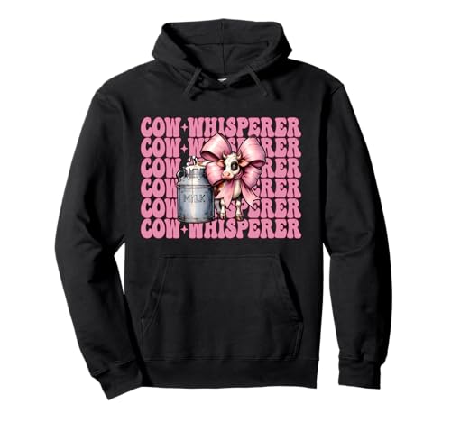 Kuhflüsterer Lustige Milchbauer Kuh Milchvieh Landwirtschaft Mädchen Mama Pullover Hoodie von Womens Coquette Bow Dairy Farmer Cow Farming Gifts