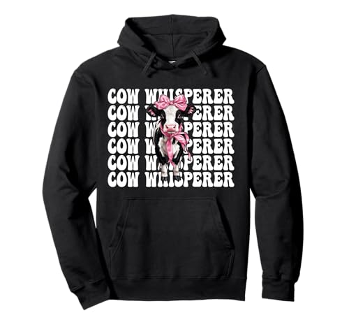 Kuhflüsterer Lustige Milchbauer Kuh Milchvieh Landwirtschaft Mädchen Mama Pullover Hoodie von Womens Coquette Bow Dairy Farmer Cow Farming Gifts