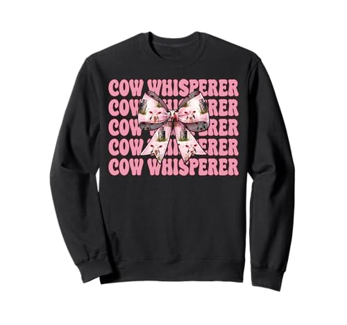 Kuhflüsterer Lustige Milchbauer Kuh Milchvieh Landwirtschaft Mädchen Mama Sweatshirt von Womens Coquette Bow Dairy Farmer Cow Farming Gifts