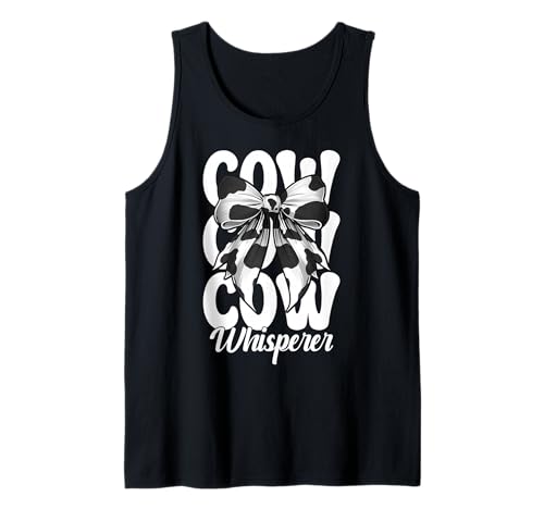 Kuhflüsterer Lustige Milchbauer Kuh Milchvieh Landwirtschaft Mädchen Mama Tank Top von Womens Coquette Bow Dairy Farmer Cow Farming Gifts