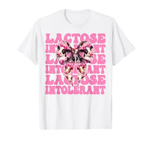 Laktoseintolerante Milchbauer Kuhmilchhaltung Mädchen Mama T-Shirt von Womens Coquette Bow Dairy Farmer Cow Farming Gifts