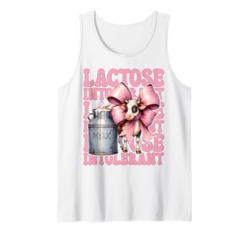 Laktoseintolerante Milchbauer Kuhmilchhaltung Mädchen Mama Tank Top von Womens Coquette Bow Dairy Farmer Cow Farming Gifts