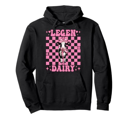 Legen-Dairy Dairy Farmer Kuh Milchvieh Landwirtschaft Mädchen Mama Kokette Pullover Hoodie von Womens Coquette Bow Dairy Farmer Cow Farming Gifts