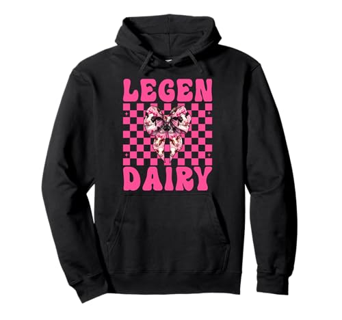 Legen-Dairy Dairy Farmer Kuh Milchvieh Landwirtschaft Mädchen Mama Kokette Pullover Hoodie von Womens Coquette Bow Dairy Farmer Cow Farming Gifts