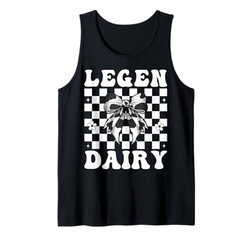 Legen-Dairy Dairy Farmer Kuh Milchvieh Landwirtschaft Mädchen Mama Kokette Tank Top von Womens Coquette Bow Dairy Farmer Cow Farming Gifts