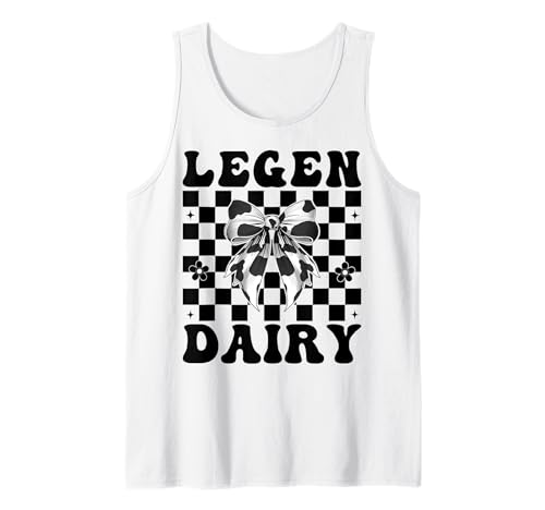 Legen-Dairy Dairy Farmer Kuh Milchvieh Landwirtschaft Mädchen Mama Kokette Tank Top von Womens Coquette Bow Dairy Farmer Cow Farming Gifts