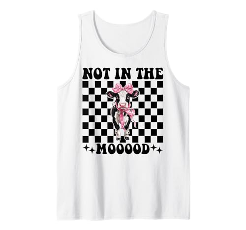 Milchbauer Kuh Milchwirtschaft Mädchen Mama Nicht in der Stimmung! Tank Top von Womens Coquette Bow Dairy Farmer Cow Farming Gifts