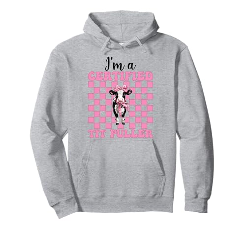 Milchbauer Kuh Milchzucht Mädchen Mama zertifizierter Meisenzieher Pullover Hoodie von Womens Coquette Bow Dairy Farmer Cow Farming Gifts