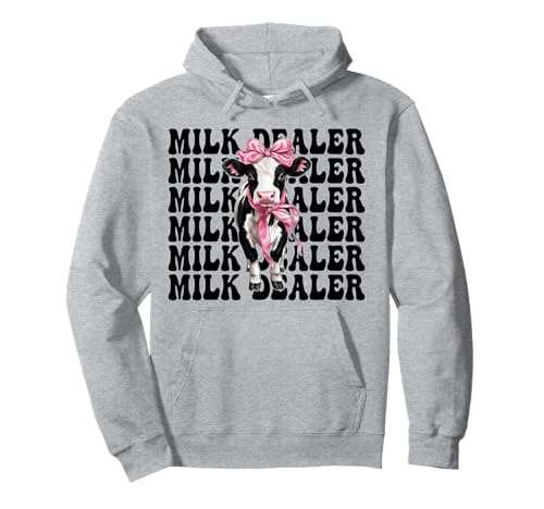 Milchhändler Milchbauer Kuh Milch Landwirtschaft Mädchen Mama Kokette Pullover Hoodie von Womens Coquette Bow Dairy Farmer Cow Farming Gifts