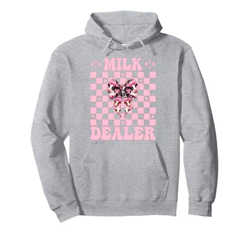 Milchhändler Milchbauer Kuh Milch Landwirtschaft Mädchen Mama Kokette Pullover Hoodie von Womens Coquette Bow Dairy Farmer Cow Farming Gifts