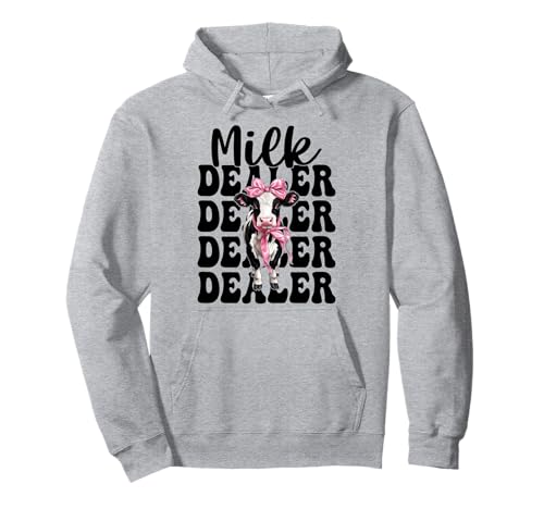 Milchhändler Milchbauer Kuh Milch Landwirtschaft Mädchen Mama Kokette Pullover Hoodie von Womens Coquette Bow Dairy Farmer Cow Farming Gifts