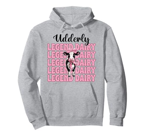 Udderly Legend Dairy Dairy Farmer Kuh Milchvieh Landwirtschaft Mädchen Mama Pullover Hoodie von Womens Coquette Bow Dairy Farmer Cow Farming Gifts
