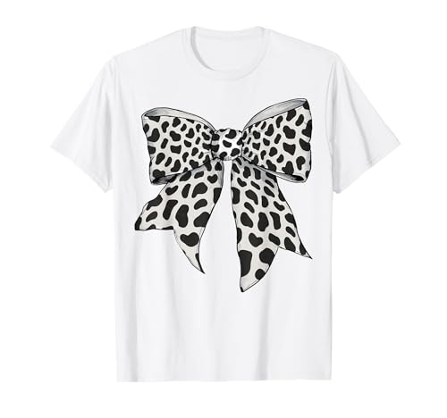 Dalmatiner Hautmuster Halloween Kostüm Mädchen Kokette Schleife T-Shirt von Womens Coquette Bow Dalmatian Dog Gifts