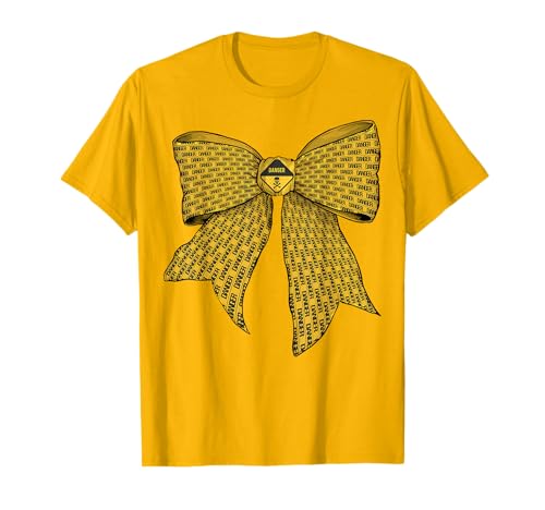 Danger Zone Warnung Vorsicht Tape Muster Mädchen Kokette Schleife T-Shirt Danger Zone Warnung Vorsicht Tape Muster Mädchen Kokette Schleife T-Shirt von Womens Coquette Bow Danger Zone Warning Gifts