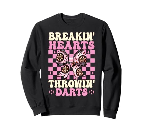 Breakin' Hearts Throwin' Darts Dartscheibe Dart Girl Coquette Sweatshirt von Womens Coquette Bow Darts Dartboard Dart Gifts