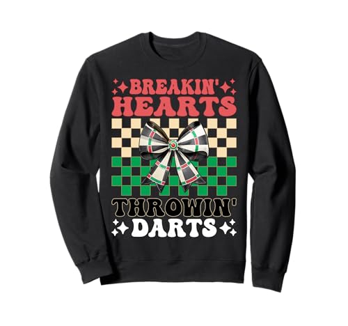 Breakin' Hearts Throwin' Darts Dartscheibe Dart Girl Coquette Sweatshirt von Womens Coquette Bow Darts Dartboard Dart Gifts