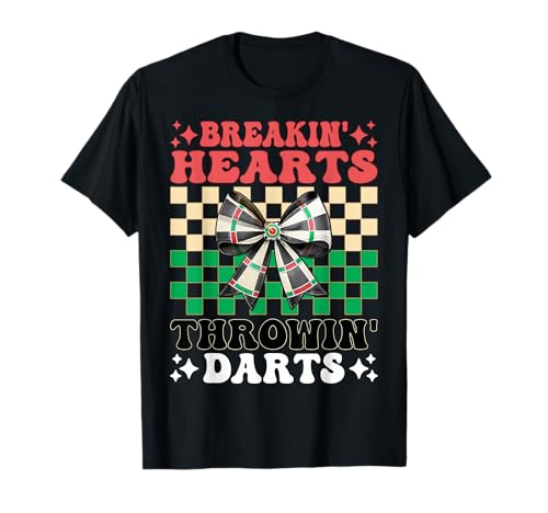 Breakin' Hearts Throwin' Darts Dartscheibe Dart Girl Coquette T-Shirt von Womens Coquette Bow Darts Dartboard Dart Gifts