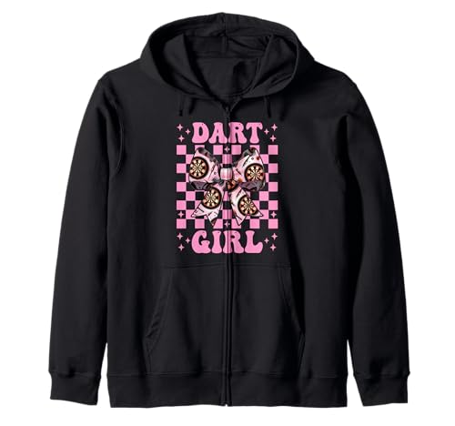Dart Girl Darts Dartscheibe Pink Coquette Bow Kapuzenjacke von Womens Coquette Bow Darts Dartboard Dart Gifts