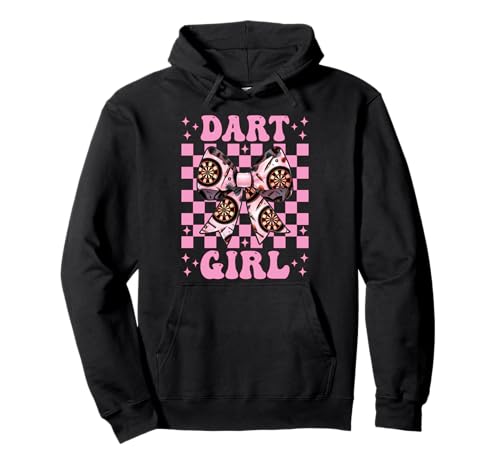Dart Girl Darts Dartscheibe Pink Coquette Bow Pullover Hoodie von Womens Coquette Bow Darts Dartboard Dart Gifts