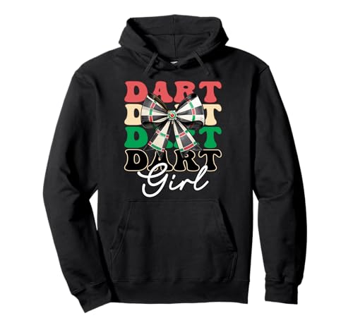 Dart Girl Darts Dartscheibe Pink Coquette Bow Pullover Hoodie von Womens Coquette Bow Darts Dartboard Dart Gifts