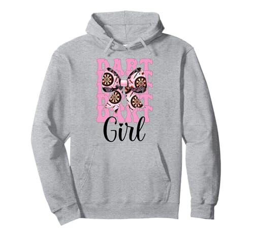 Dart Girl Darts Dartscheibe Pink Coquette Bow Pullover Hoodie von Womens Coquette Bow Darts Dartboard Dart Gifts