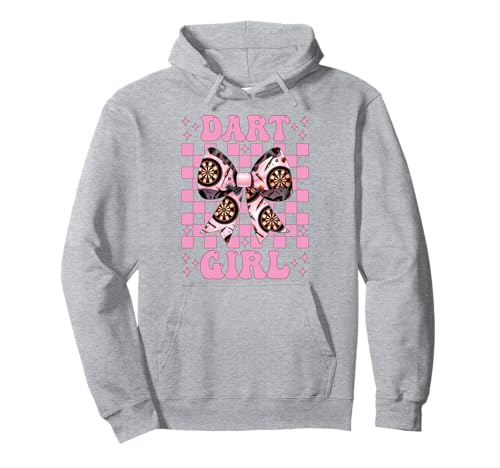 Dart Girl Darts Dartscheibe Pink Coquette Bow Pullover Hoodie von Womens Coquette Bow Darts Dartboard Dart Gifts