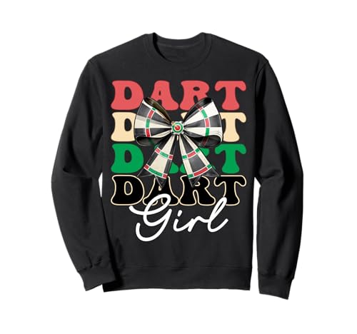 Dart Girl Darts Dartscheibe Pink Coquette Bow Sweatshirt von Womens Coquette Bow Darts Dartboard Dart Gifts