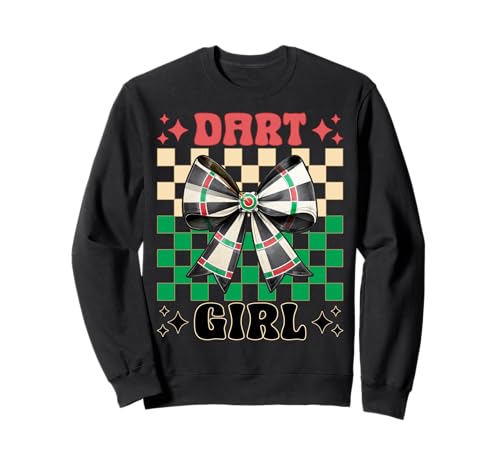 Dart Girl Darts Dartscheibe Pink Coquette Bow Sweatshirt von Womens Coquette Bow Darts Dartboard Dart Gifts