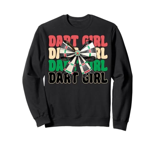Dart Girl Darts Dartscheibe Pink Coquette Bow Sweatshirt von Womens Coquette Bow Darts Dartboard Dart Gifts