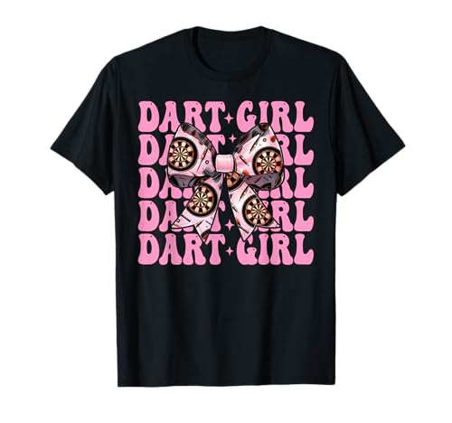 Dart Girl Darts Dartscheibe Pink Coquette Bow T-Shirt von Womens Coquette Bow Darts Dartboard Dart Gifts