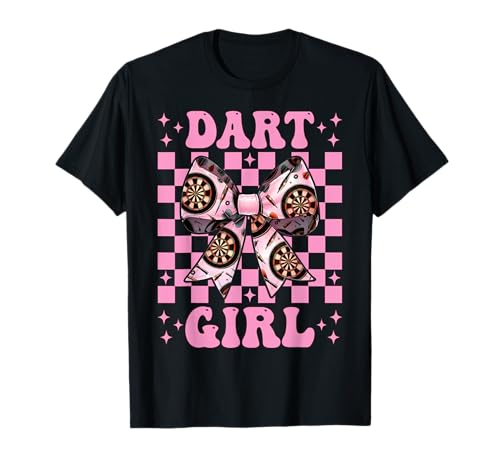 Dart Girl Darts Dartscheibe Pink Coquette Bow T-Shirt von Womens Coquette Bow Darts Dartboard Dart Gifts